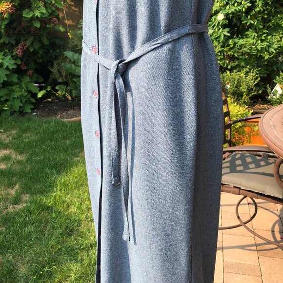 Option Elle Slvless Maxi Shirt Dress Blue S - Picture 8 of 15